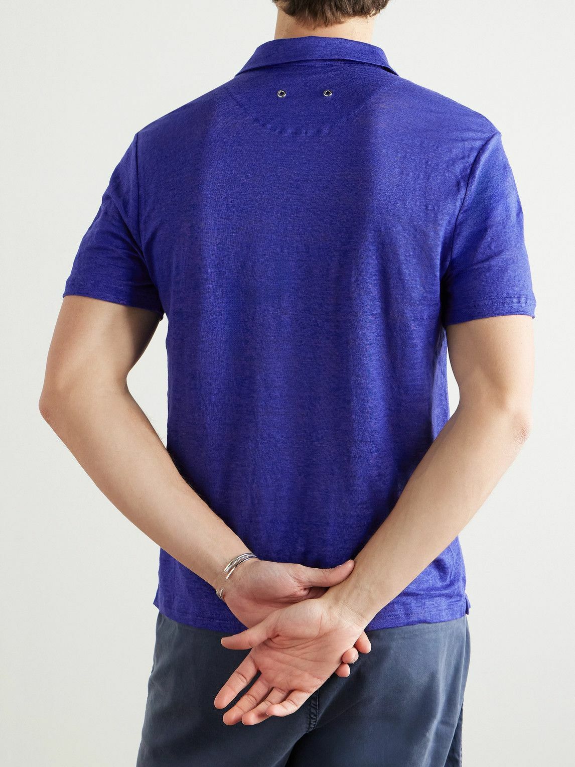 Vilebrequin - Pyramid Linen-Jersey Polo Shirt - Blue