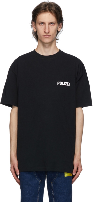 Photo: VETEMENTS Black 'Polizei' T-Shirt