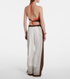 SIR Destino striped silk wide-leg pants