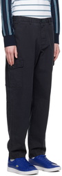 PS by Paul Smith Navy Broad Stripe Zebra Cargo Pants