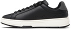 Hugo Black Faux-Leather Trainer Sneakers