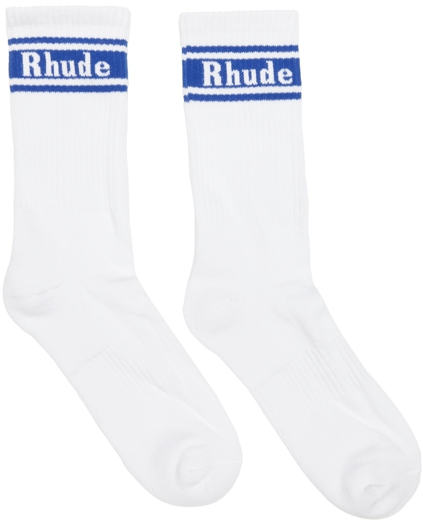 Rhude Stripe Logo Socks Rhude