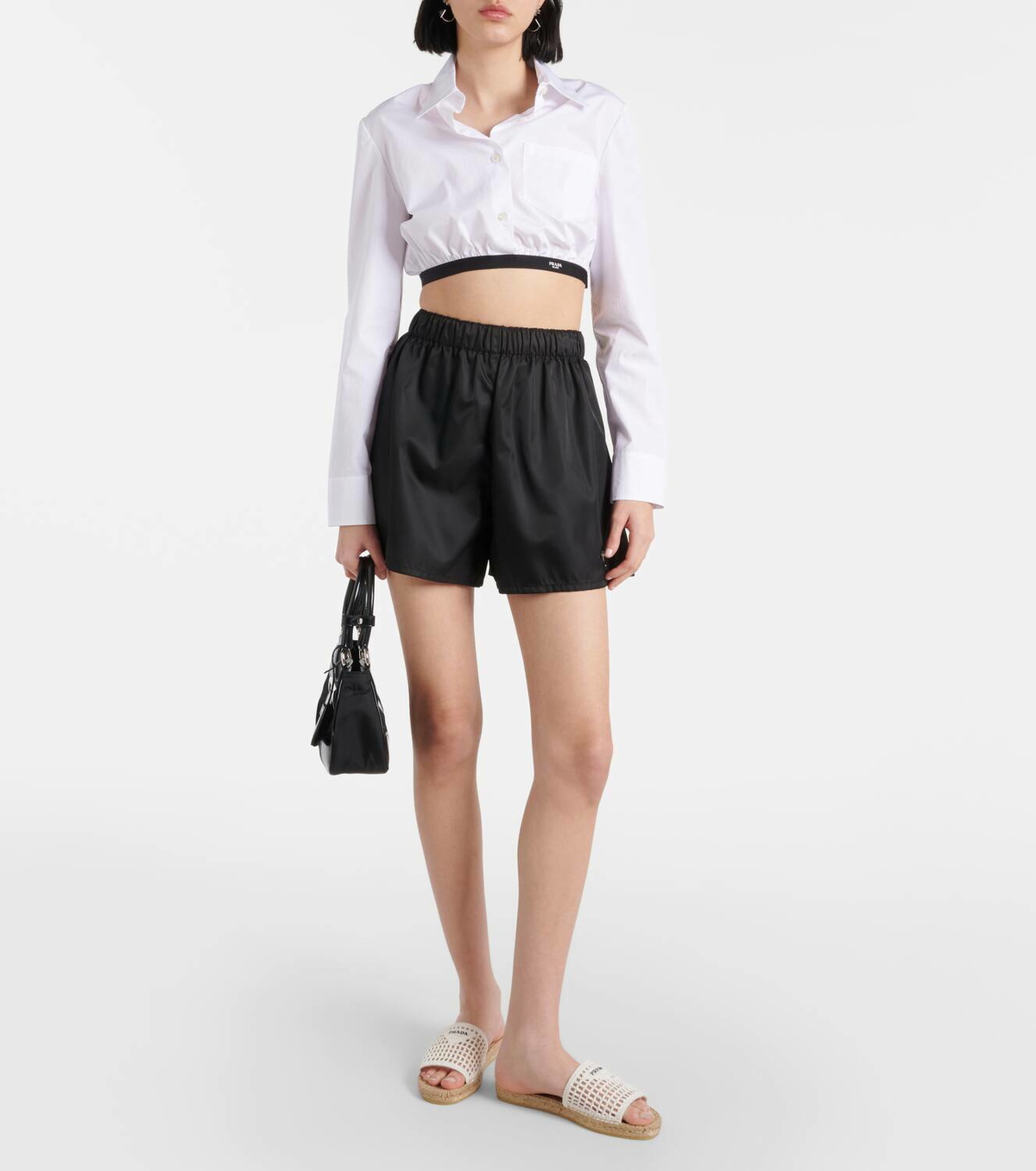 Prada Logo crochet espadrilles