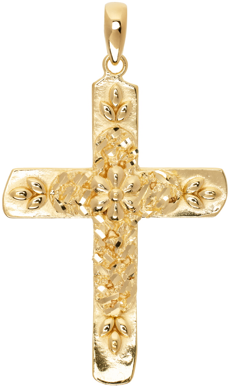 Veneda Carter Gold VC062 Flower Cross Pendant
