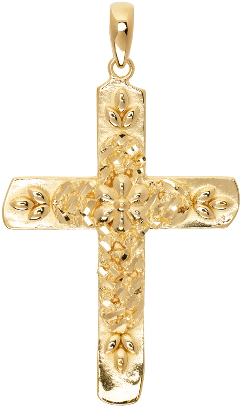 Photo: Veneda Carter Gold VC062 Flower Cross Pendant