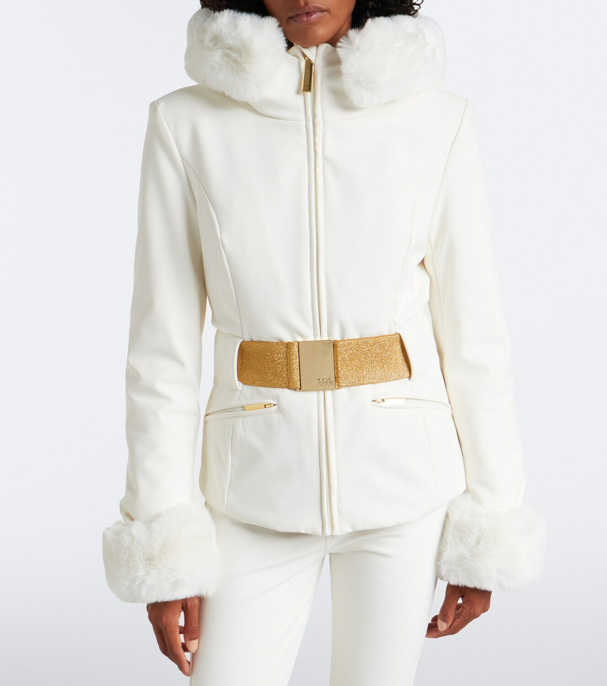 Goldbergh Prezioso belted hooded technical ski jacket