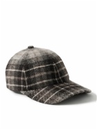 De Bonne Facture - CP06 Checked Wool-Tweed Baseball Cap - Brown