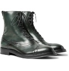 Berluti - Eris Bergen Leather Boots - Men - Dark green