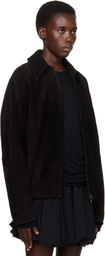 AARON ESH Black Pigskin Suede Jacket