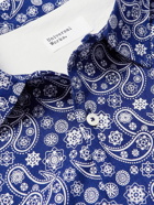 Universal Works - Camp-Collar Printed Cotton-Twill Shirt - Blue