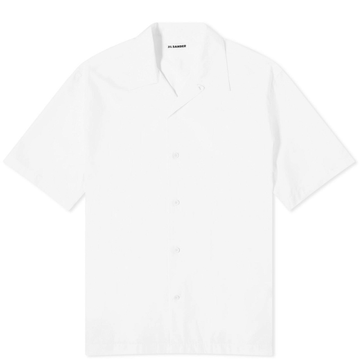 Photo: Jil Sander Men's Short Sleeve Organic Cotton Vacation Shirt in Optic White