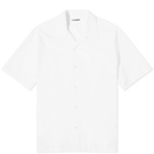 Jil Sander Men's Short Sleeve Organic Cotton Vacation Shirt in Optic White