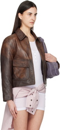 Gimaguas Brown Claudia Leather Jacket