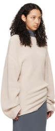 Jade Cropper Beige Asymmetric Sweater