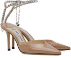 Jimmy Choo Beige Saeda 85 Heels