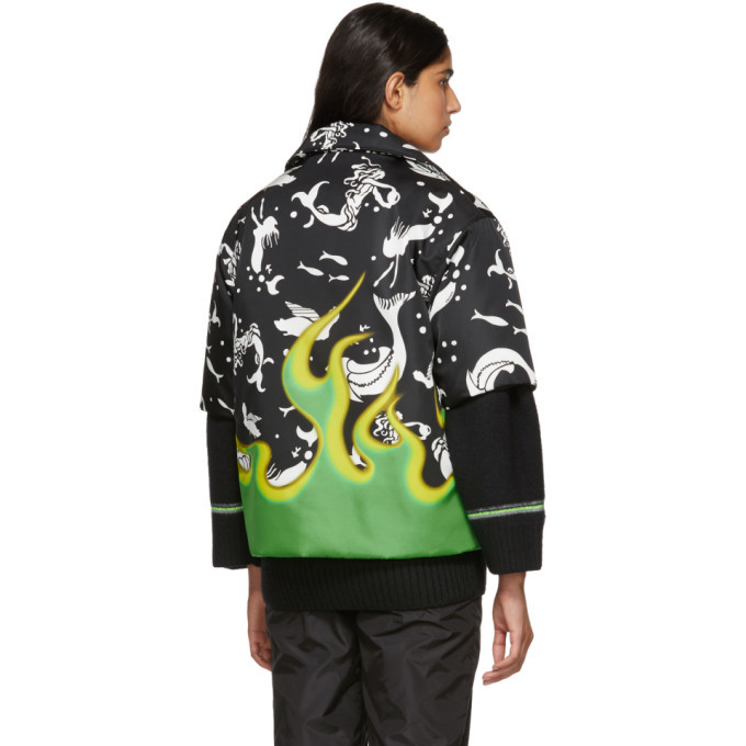 Prada Black Flame and Mermaid Shirt Prada