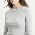 ST. Agni Women's Organic Cotton Layered Long Sleeve Top in Grey Marle