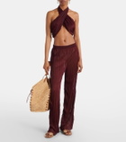 Jade Swim Amaya sheer wide-leg pants
