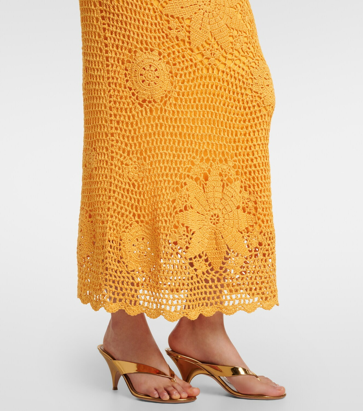Simkhai Lyla crochet floral cotton maxi dress