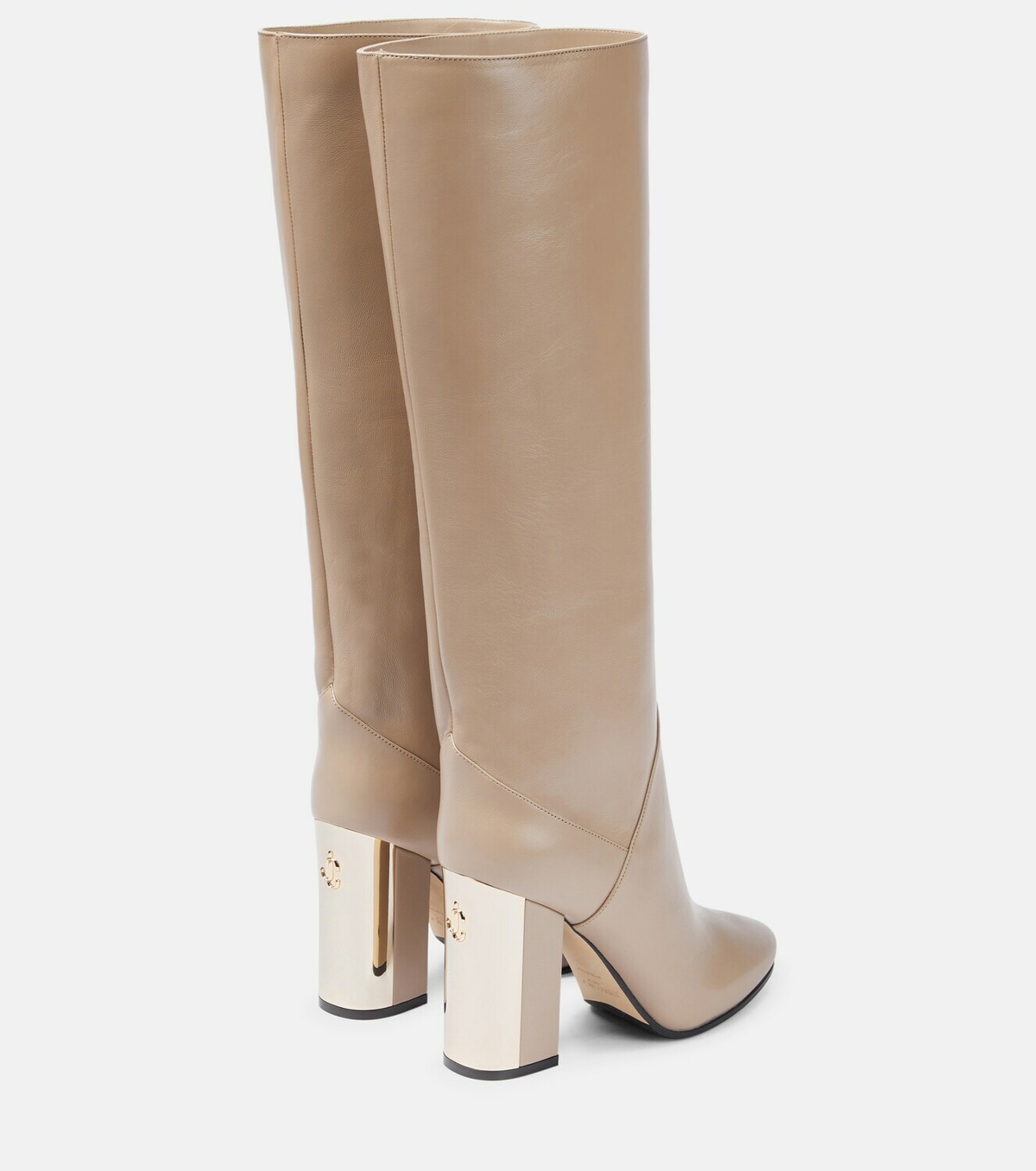 【JIMMY CHOO】 Rydea 100 レザーブーツ Rydea 100 leather knee-high boots in black - Jimmy Choo