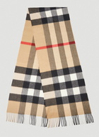 Mega Check Scarf in Beige