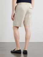 Dunhill - Straight-Leg Cotton-Gabardine Shorts - Neutrals