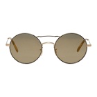 Oliver Peoples Gold and Black Nickol Sunglasses