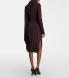 Stella McCartney Caped crêpe jersey minidress