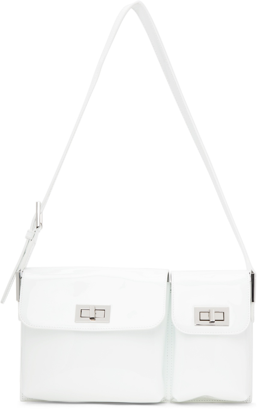 BY FAR White Patent Billy Bag By Far