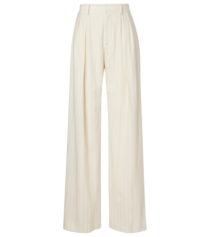 Photo: Ralph Lauren Collection Striped high-rise wool wide-leg pants