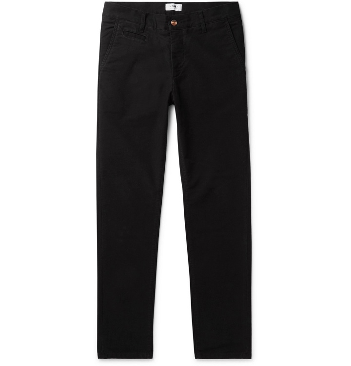 Photo: NN07 - Tapered Stretch-Cotton Chinos - Black