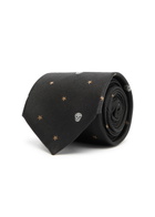 Alexander Mcqueen Skull and Star-jacquard Silk tie - Black - One Size