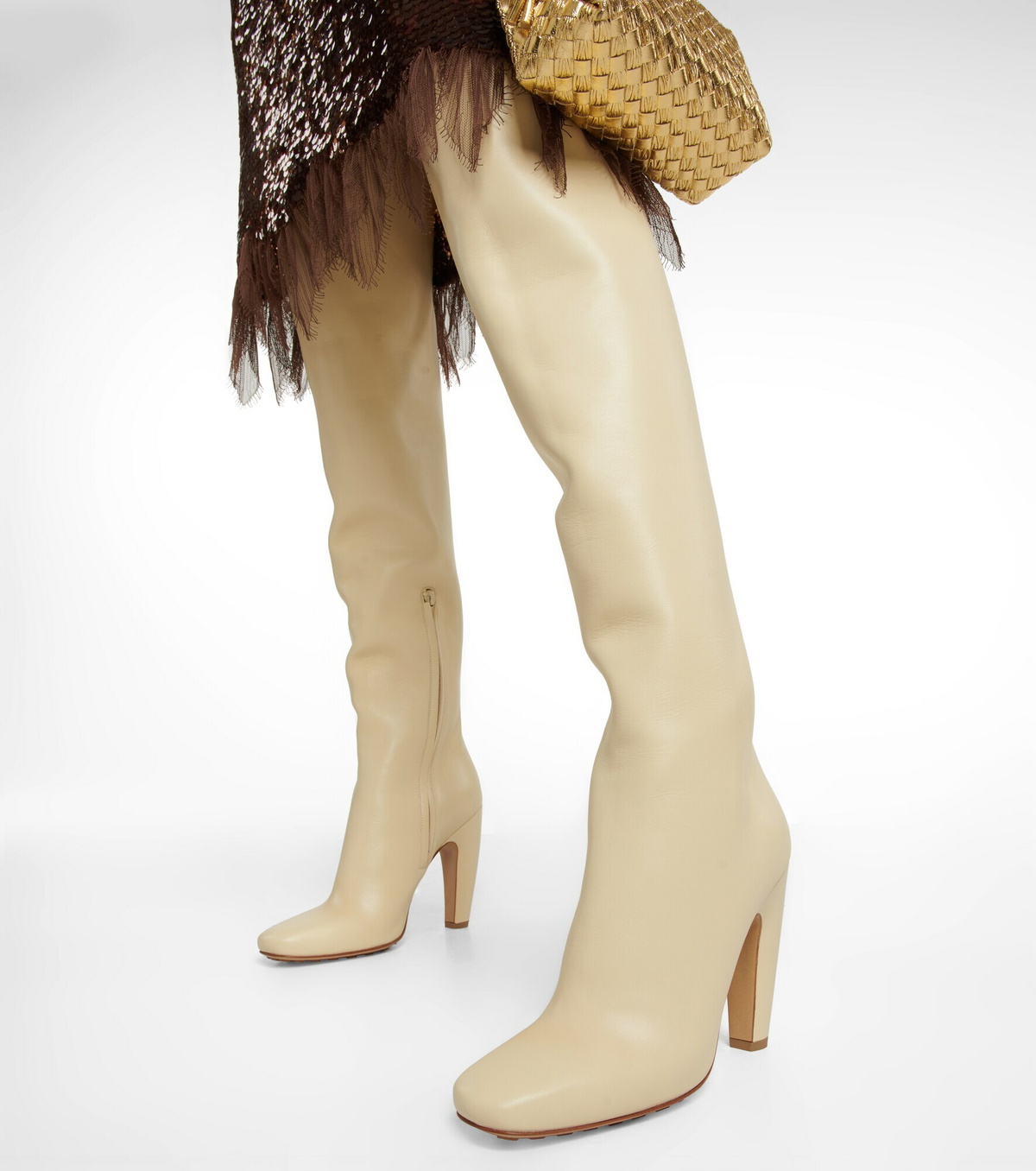 Bottega Veneta - Canalazzo leather over-the-knee boots