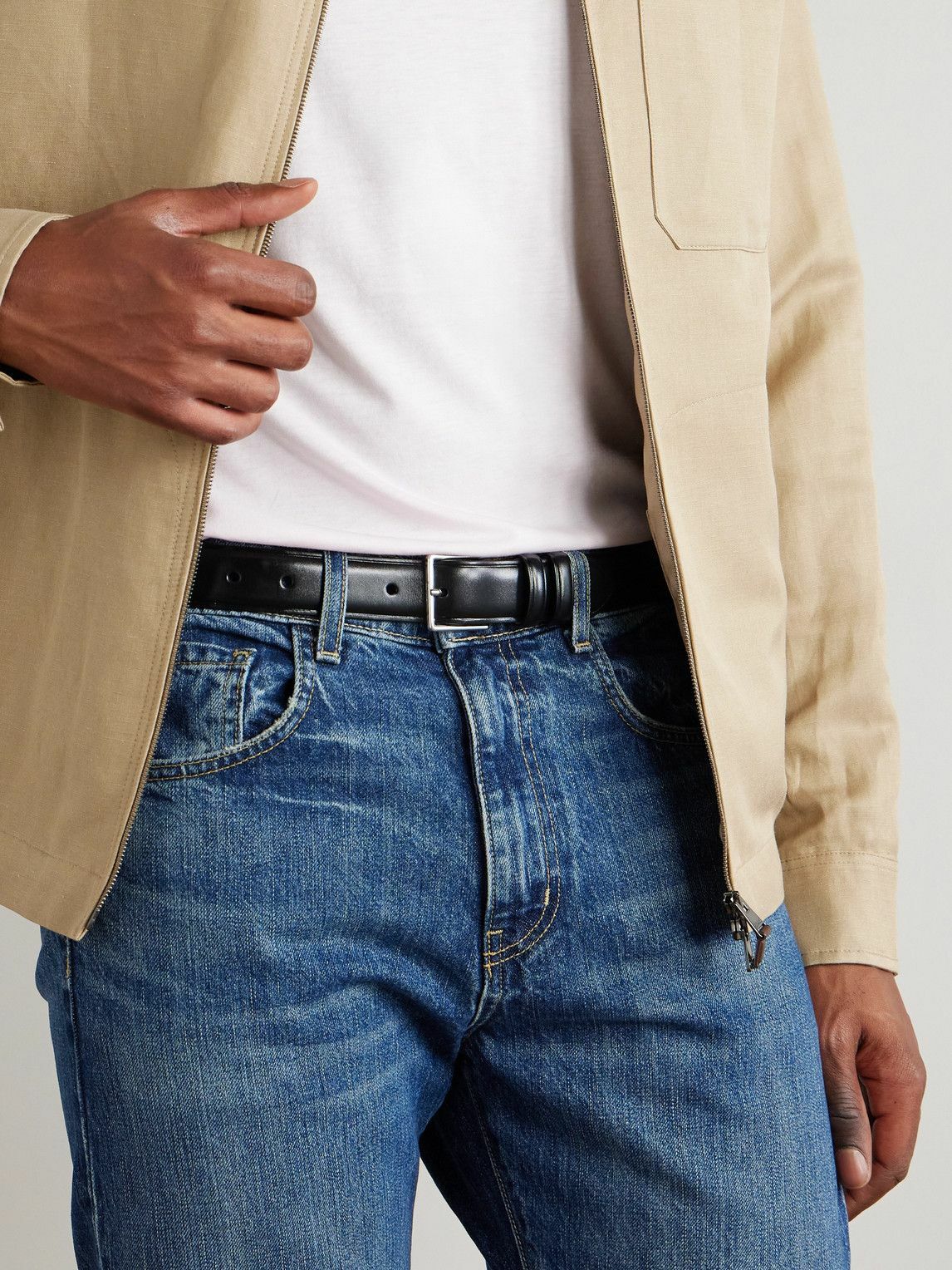 Paul Smith - 3cm Glossed-Leather Belt - Black