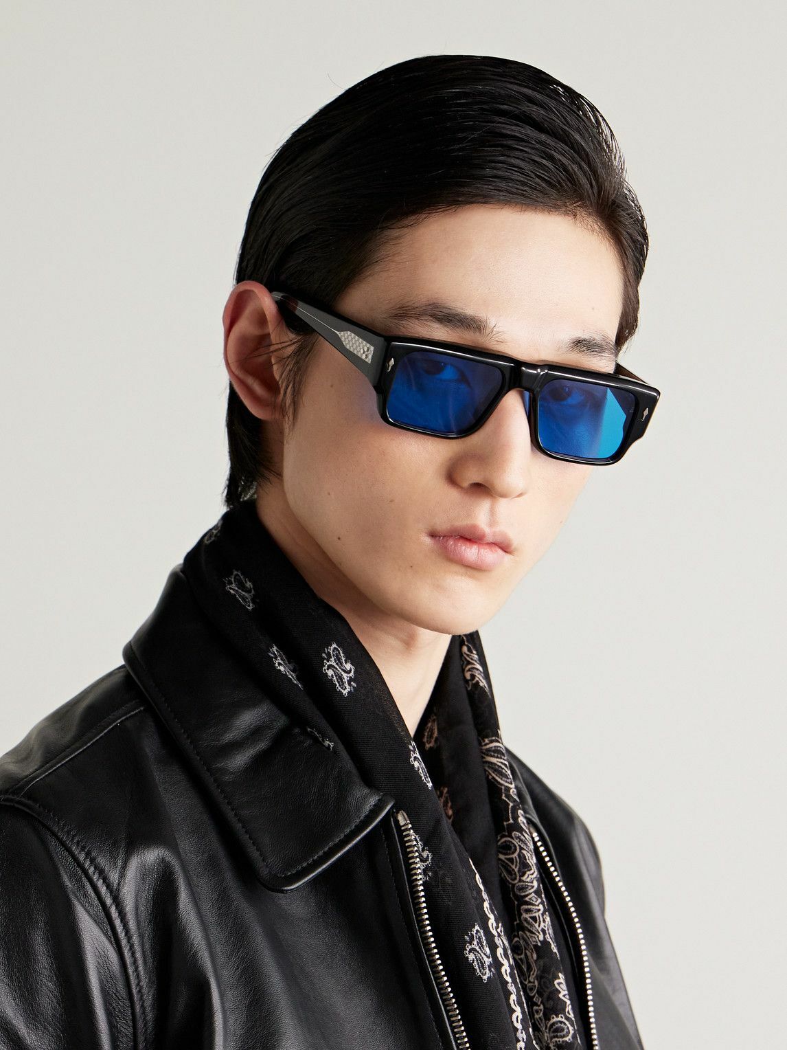 Jacques Marie Mage Devoto RectangularFrame Acetate and SilverTone