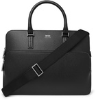 Hugo Boss - Full-Grain Leather Briefcase - Black