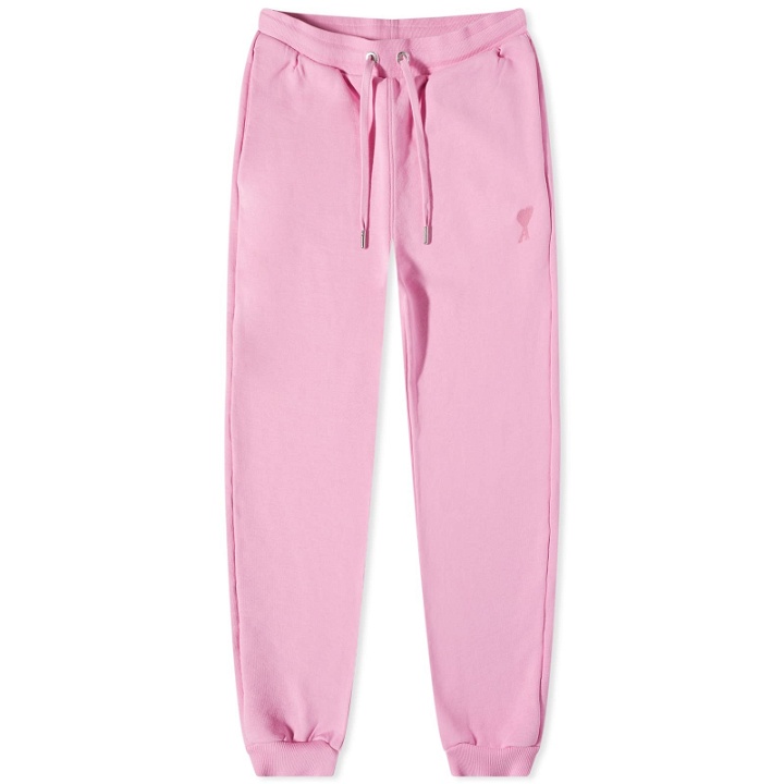 Photo: AMI Men's Tonal Small A Heart Sweat Pant in Candy Pink
