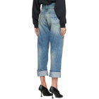 R13 Blue Cuffed X-Boyfriend Jeans