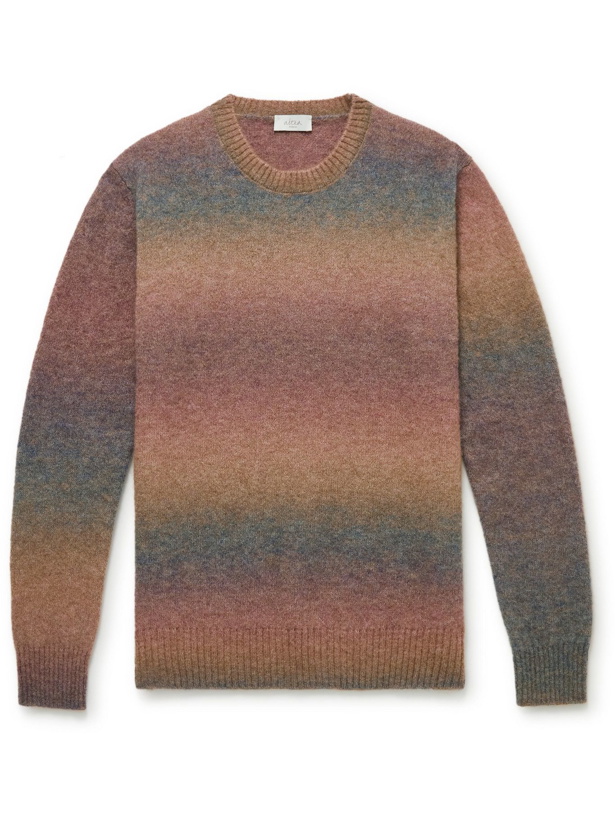 Photo: Altea - Slim-Fit Degradé Knitted Sweater - Brown