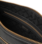 Versace - Logo-Detailed Full-Grain Leather Pouch - Men - Black