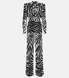 Dolce&Gabbana - Zebra-print cutout jumpsuit