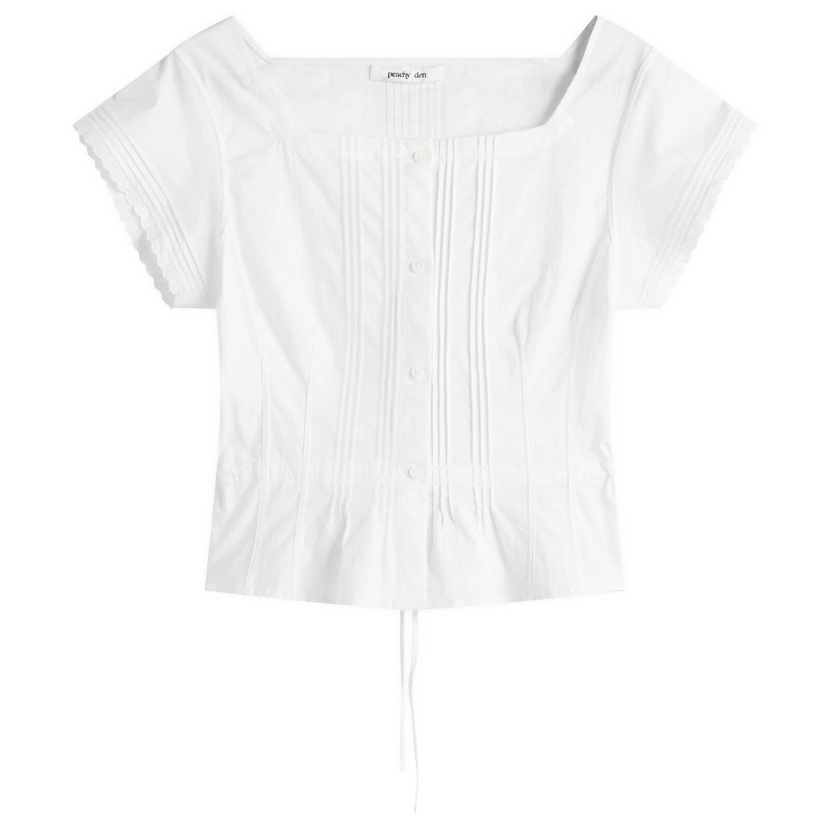 Peachy Den Missy Blouse white/ホワイト The Missy Blouse, Porcelain – Peachy Den