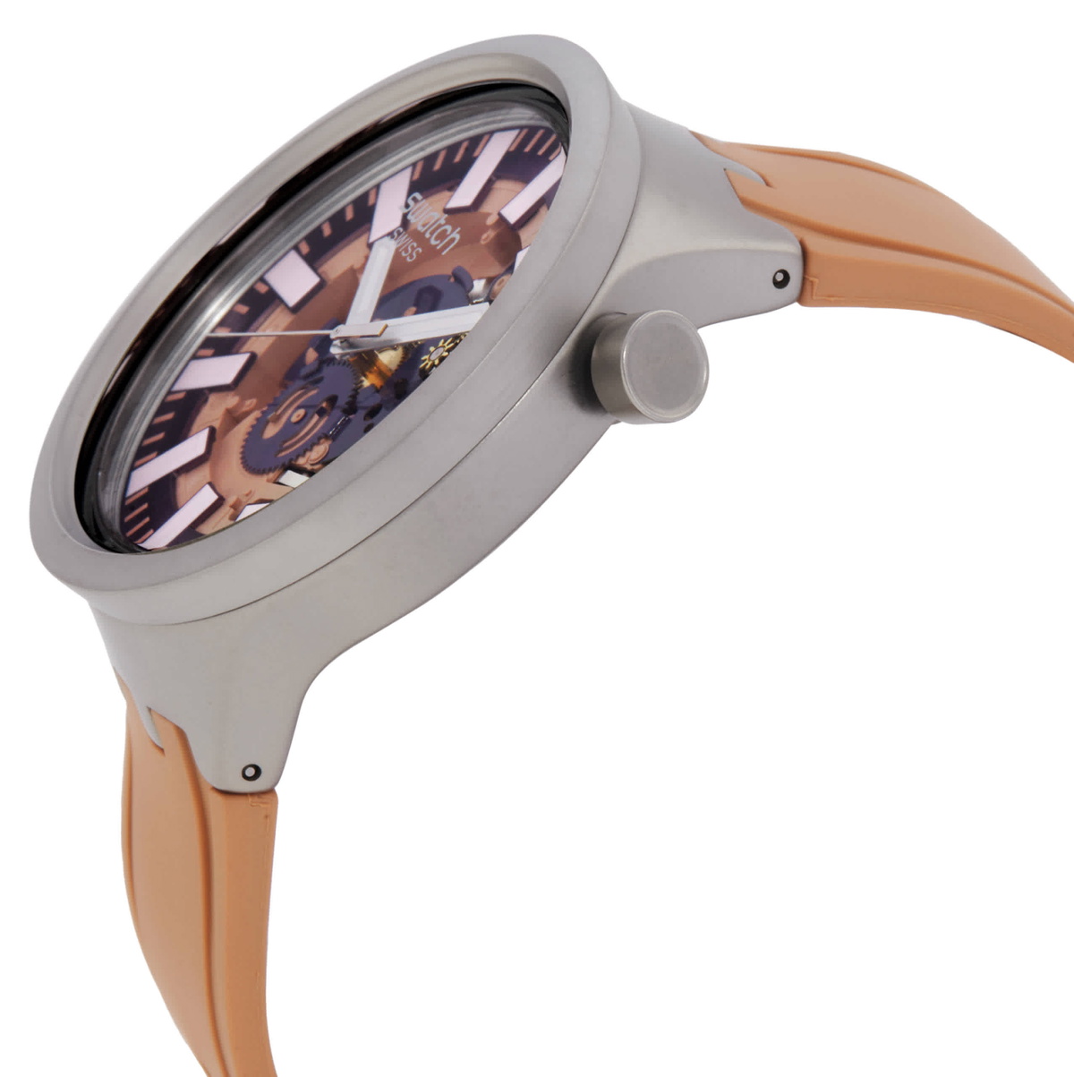 Swatch Terracotta Tide Quartz Unisex Watch SB07S119