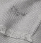 Ermenegildo Zegna - Fringed Linen, Cashmere and Silk-Blend Scarf - Gray