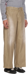 ERL Beige Chino Woven Trousers