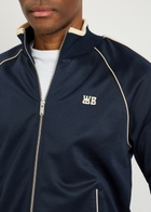 Wales Bonner Motion Logo-embroidered Jersey Track Jacket Navy