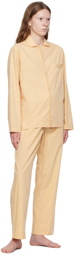 Tekla Beige Drawstring Pyjama Pants