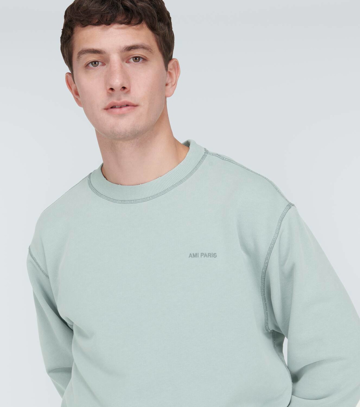 Ami Paris Logo cotton jersey sweatshirt AMI