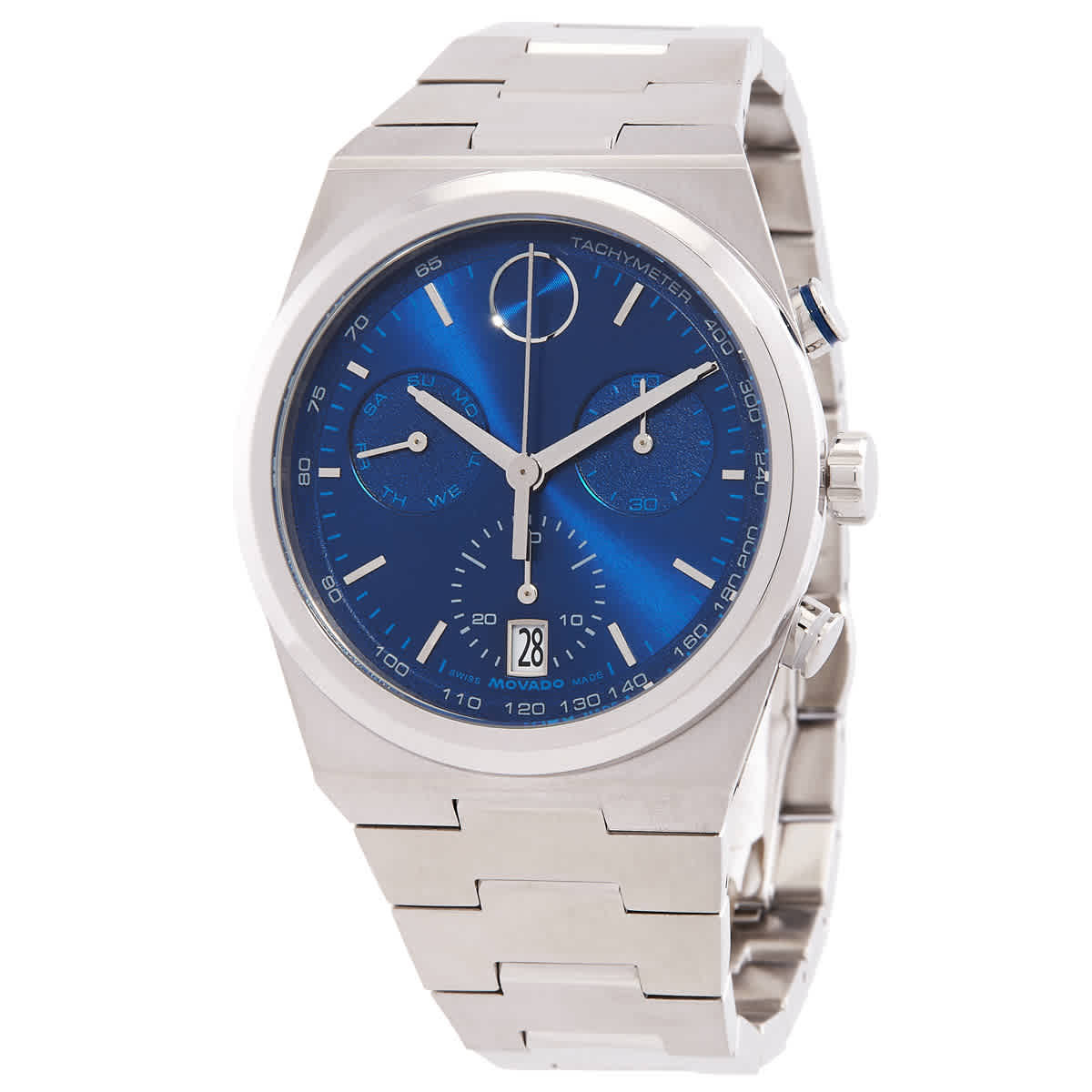 Movado BOLD Quest Chronograph Quartz Blue Dial Mens Watch 3601199 Movado