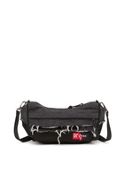 Diesel Shoulder bag in destroyed denim and CORDURA - Crossbody Bags - Unisex - Black